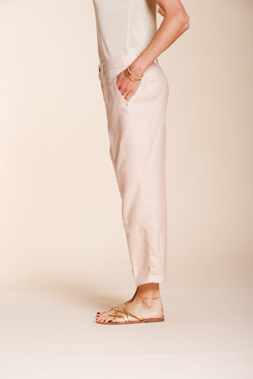 Linda Summer pantalon chino femme en canvas relaxed fit