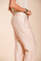 Linda Summer pantalon chino femme en canvas relaxed fit