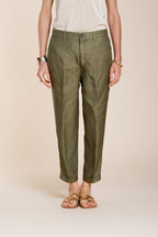 Linda Summer pantalon chino femme en canvas relaxed fit