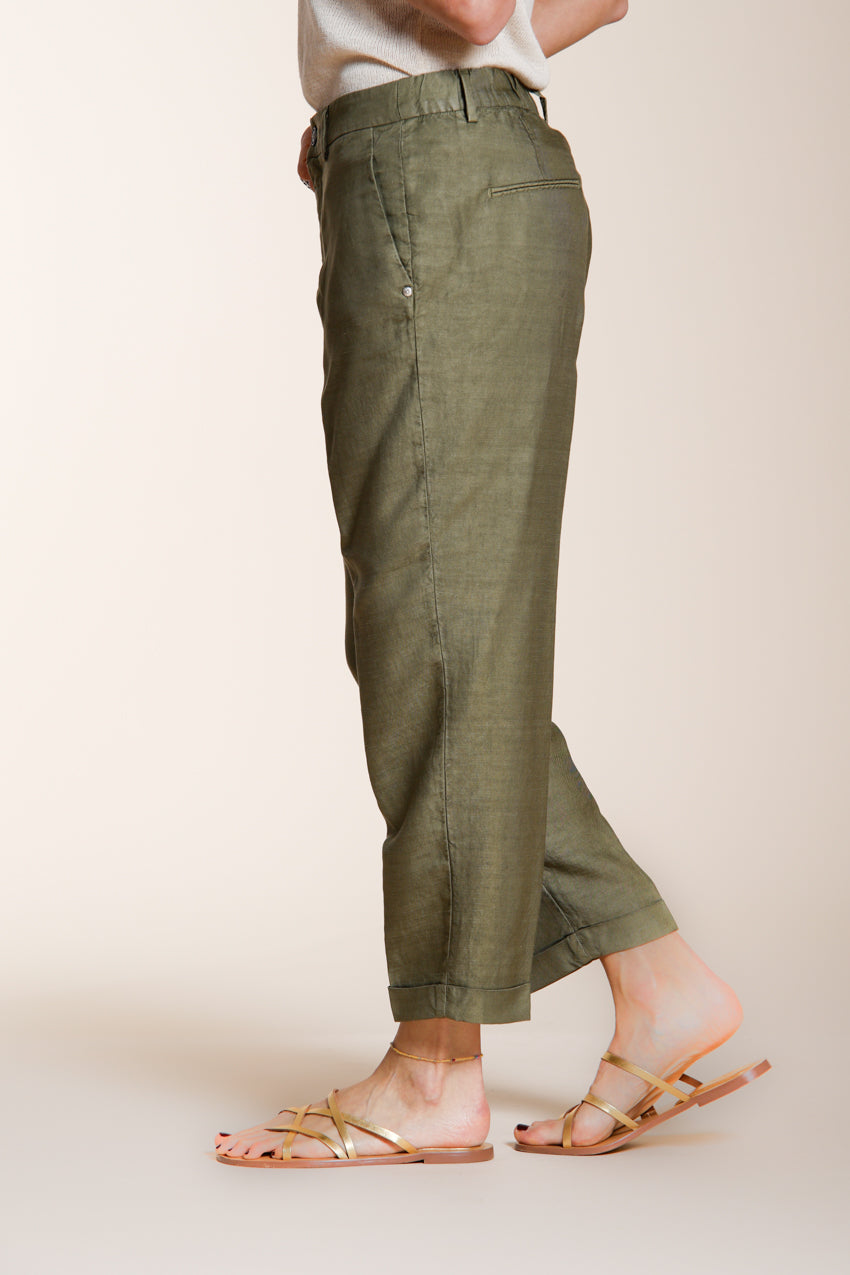 Linda Summer pantalon chino femme en canvas relaxed fit