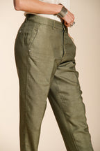 Linda Summer pantalon chino femme en canvas relaxed fit