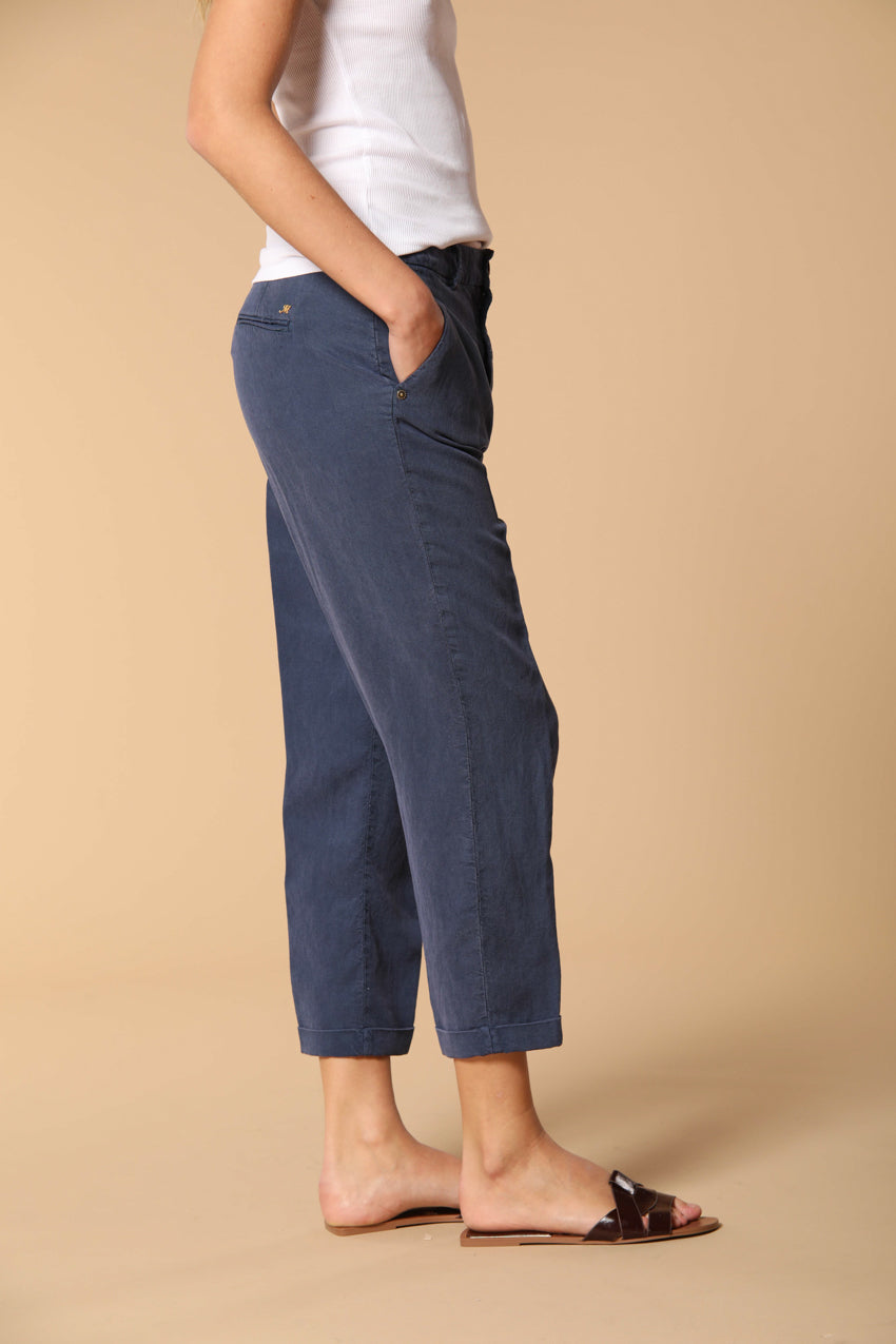 Linda Summer pantalon chino jogger femme en toile coupe Relaxed