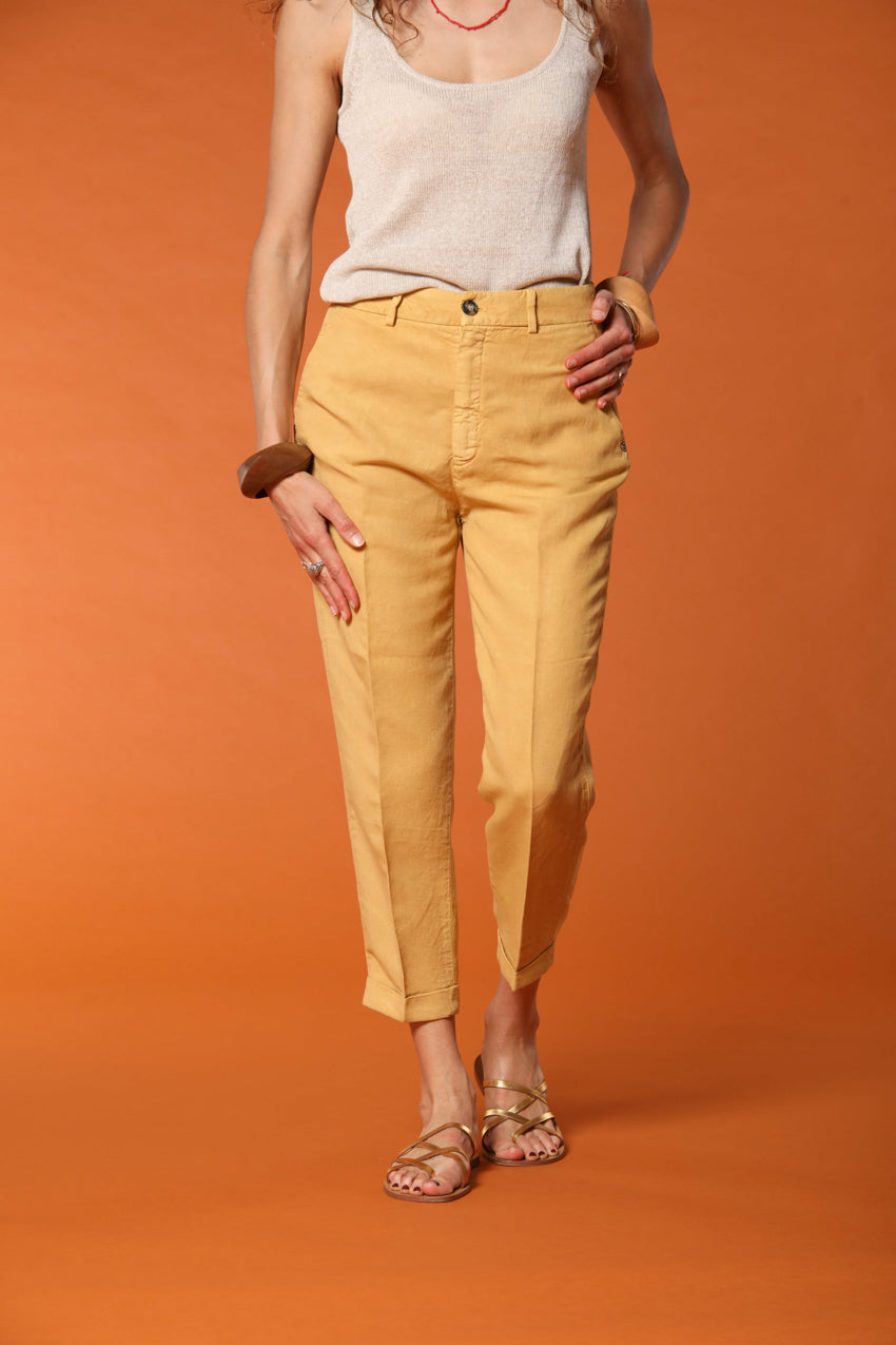 Linda Summer pantalon chino jogger femme en toile coupe Relaxed