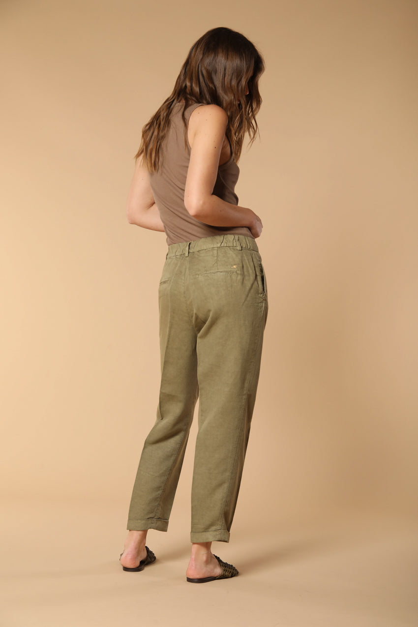 Linda Summer pantalon chino jogger femme en toile coupe Relaxed