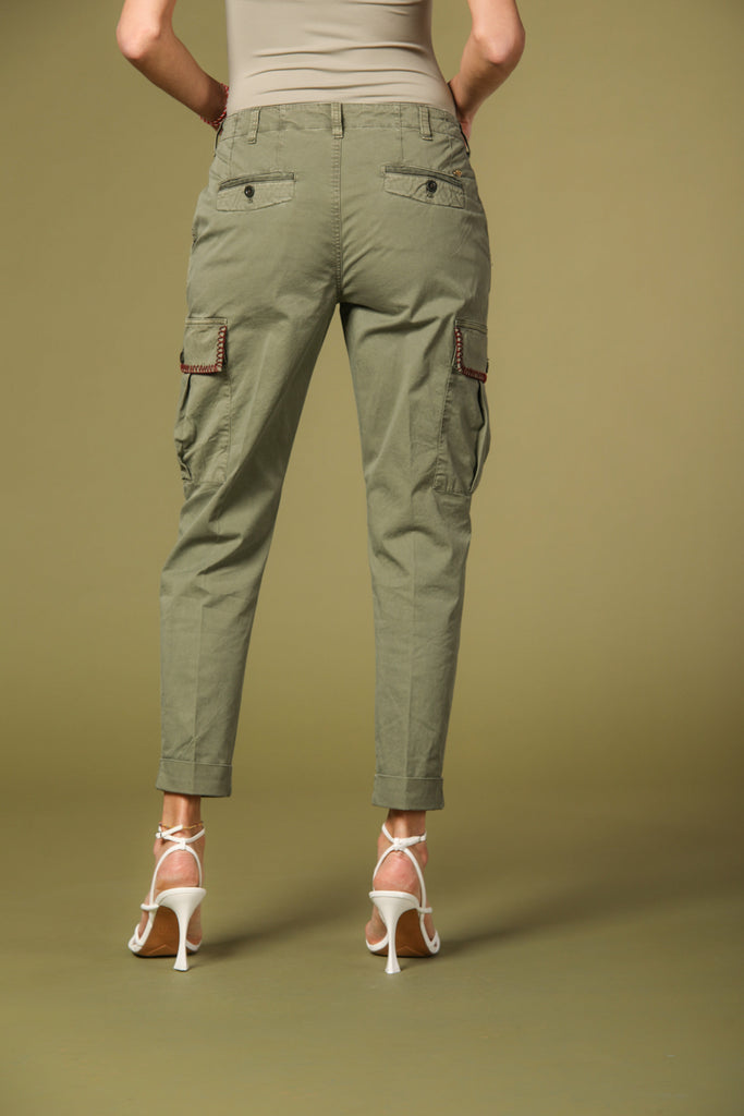 Image 6 of Women's Mason's Judy Archivio Model Cargo Pants in Green, Relaxed Fit