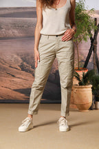 Judy Archivio Pantalon Cargo femme en Twill de Coton Stretch Relaxed fit