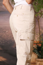 Judy Archivio Pantalon Cargo femme en Twill de Coton Stretch Relaxed fit