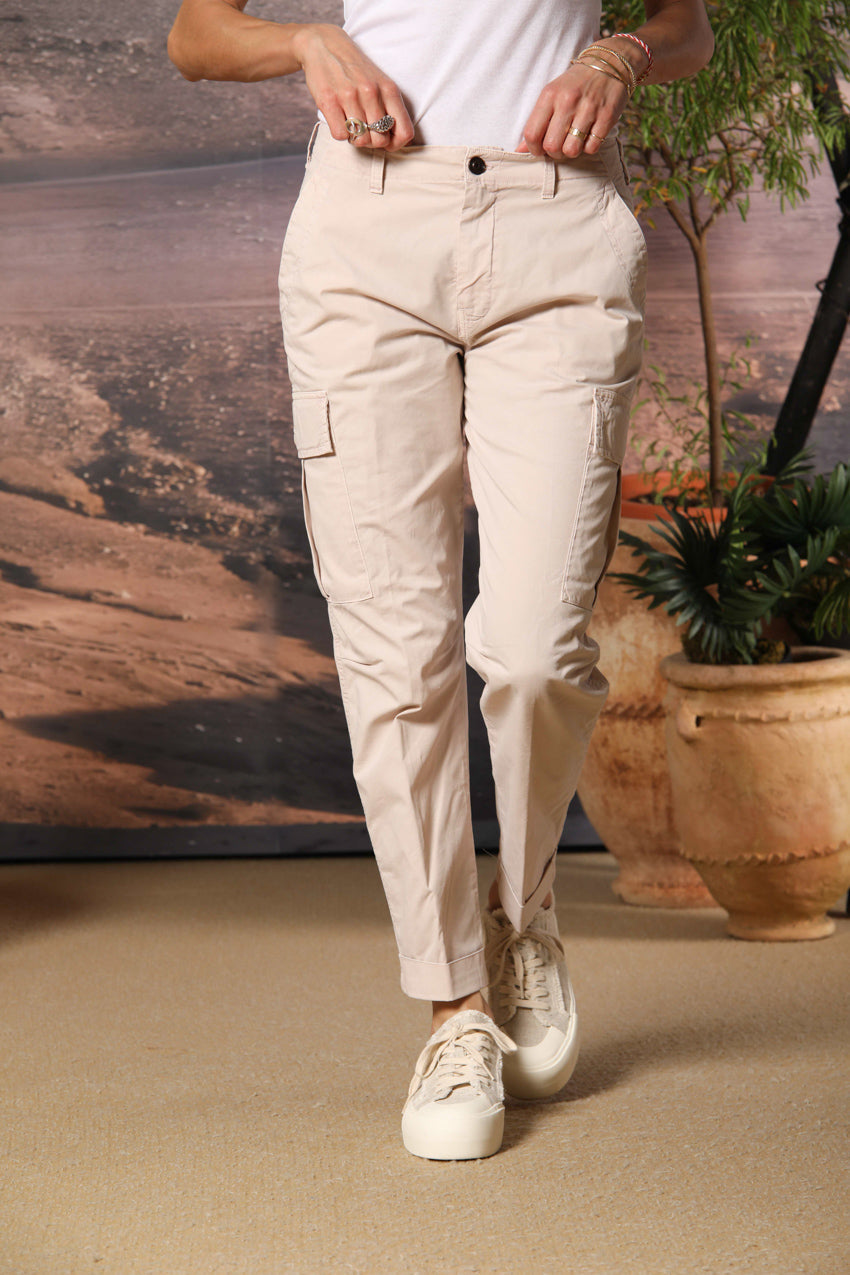Judy Archivio Pantalon Cargo femme en Twill de Coton Stretch Relaxed fit