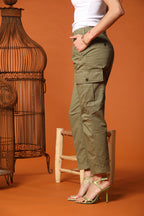 Judy Archivio Pantalon Cargo femme en Twill de Coton Stretch Relaxed fit