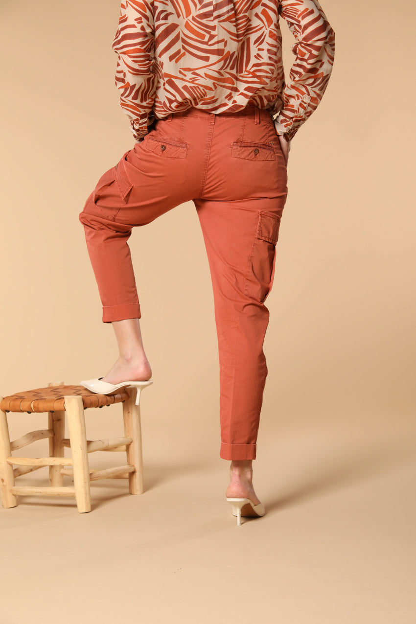 Judy Archivio Pantalon Cargo femme en Twill de Coton Stretch relaxed fit