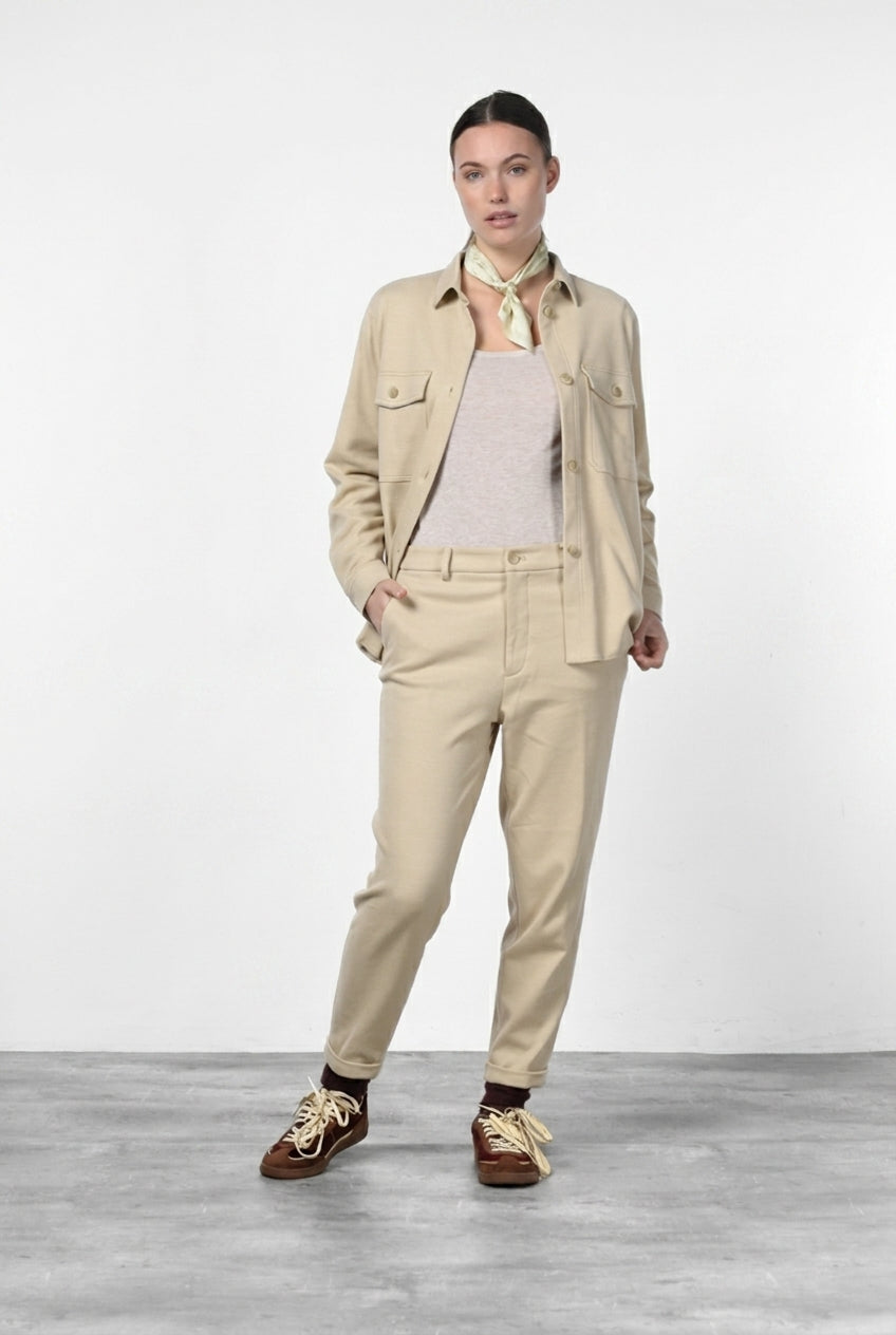 New York Cozy Damen-Chinohose aus Jersey, Relaxed Fit