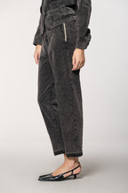 New York Cozy pantalone chino donna in velluto 1000 righe carrot fit