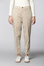 New York Cozy pantalone chino donna in gabardina carrot fit