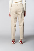 New York Cozy pantalone chino donna in gabardina carrot fit