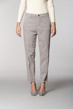 New York Cozy pantalone chino donna in gabardina carrot  fit