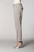 New York Cozy pantalone chino donna in gabardina carrot  fit