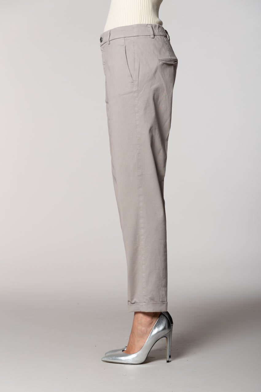 New York Cozy pantalone chino donna in gabardina carrot  fit