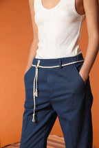 New York Cozy Straight women's chino pants in linen and cotton twill straight fit