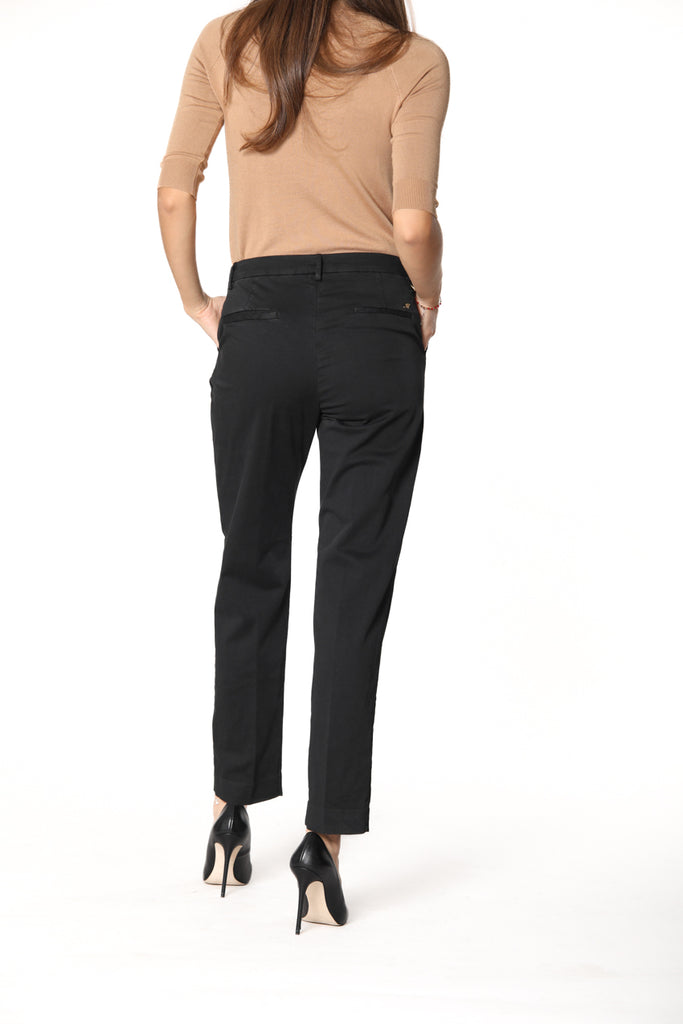 Image 4 of women's chino pants in black gabardine New York model by Mason's