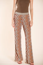 Easy Straight Elax pantalone chino jogger donna in maglia lurex straight fit