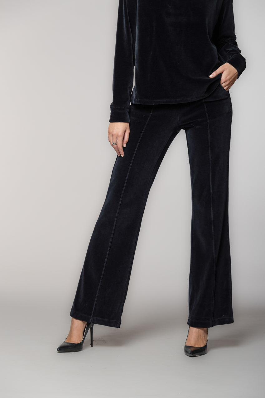 Easy Straight chinohose damen aus Jersey Chenille straight fit