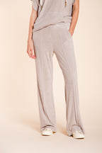 Easy Straight pantalon chino jogger femme en jersey éponge straight fit