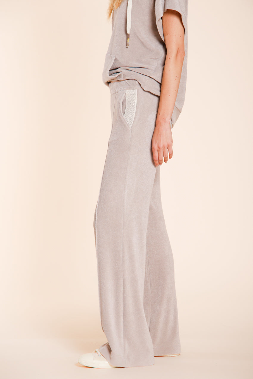 Easy Straight pantalon chino jogger femme en jersey éponge straight fit