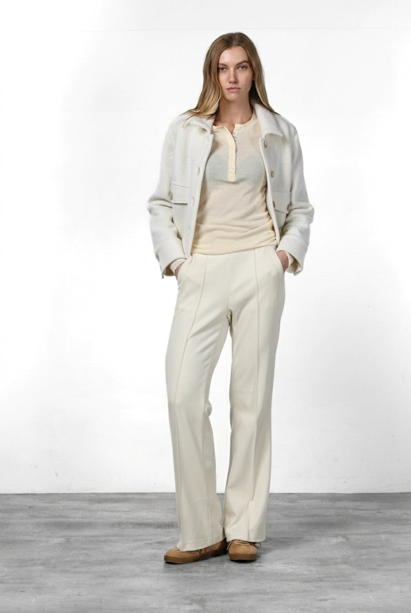 Easy Straight pantalon chino femme en jersey straight fit