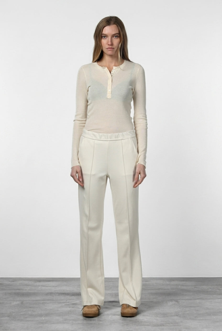 Easy Straight pantalon chino femme en jersey straight fit