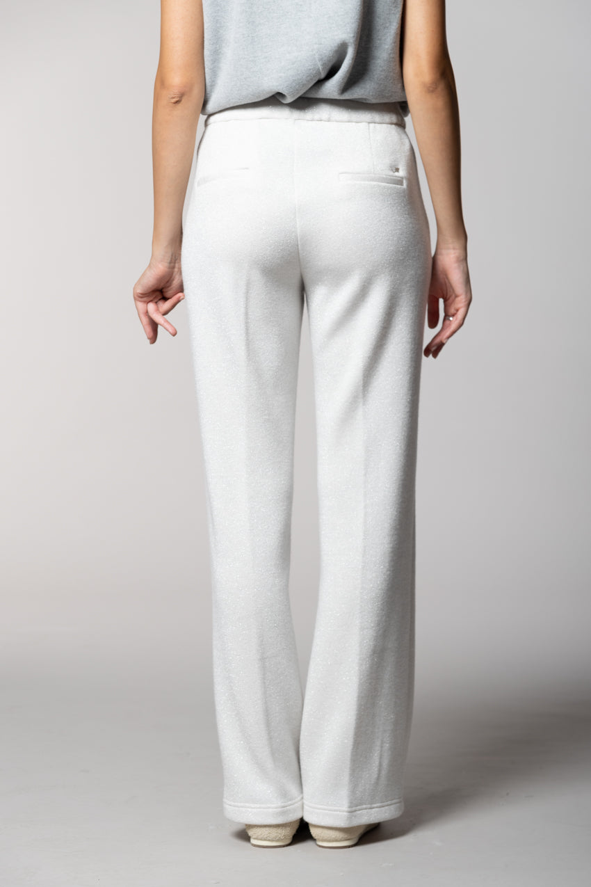 Easy Straight pantalone chino donna in jersey con lurex straight fit