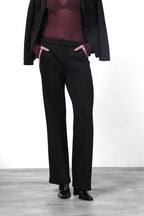 Easy Straight pantalone chino donna in jersey lurex effetto maglia straight fit