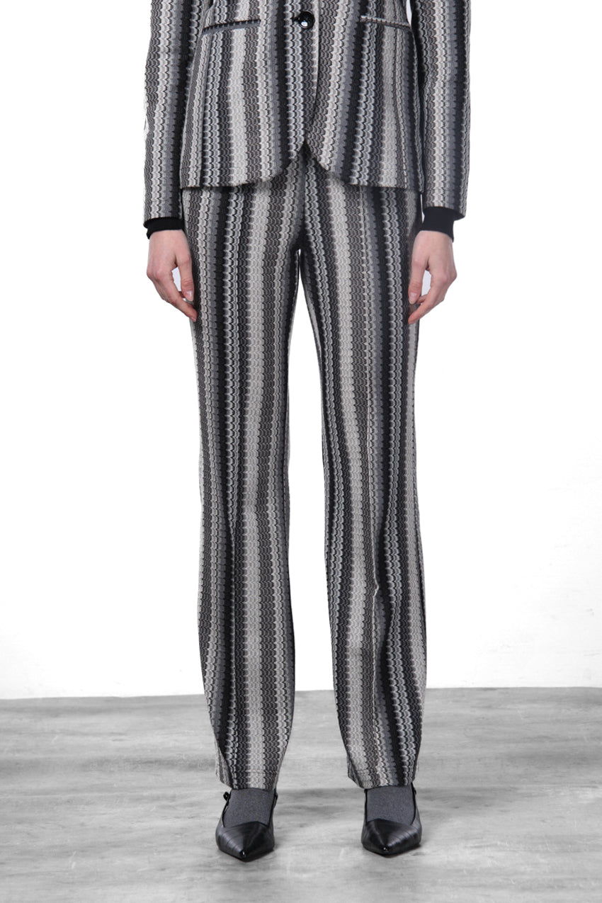 Easy Straight pantalon chino femme en jacquard straight fit