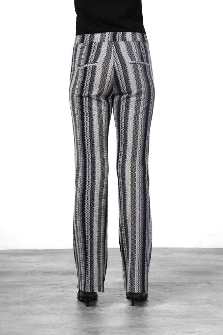 Easy Straight pantalon chino femme en jacquard straight fit