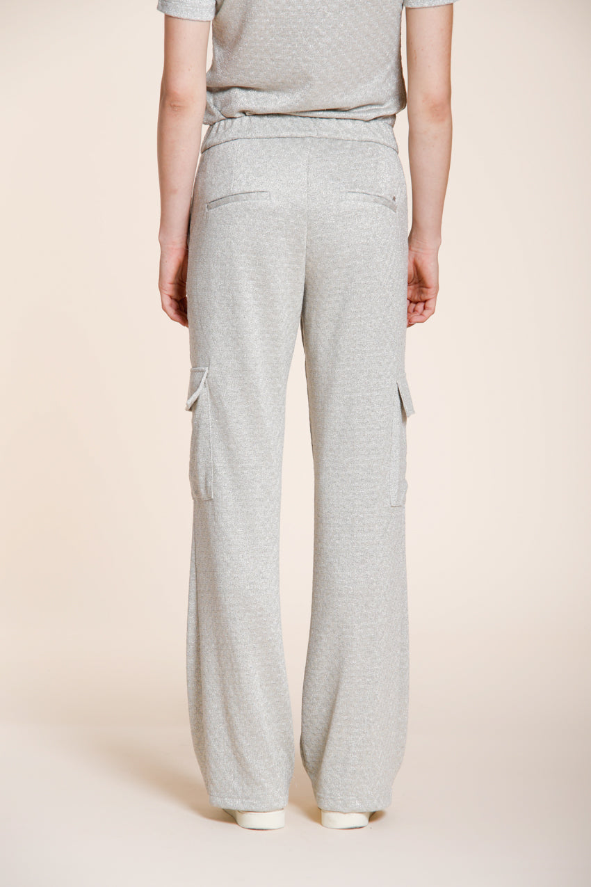 Easy Straight women's cargo jogger pants in lurex tricot straight fit