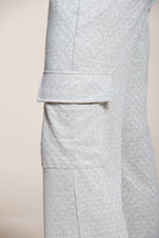 Easy Straight pantalon cargo jogger femme en tricot lurex straight fit