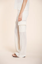 Easy Straight pantalon cargo jogger femme en maille crochet straight fit