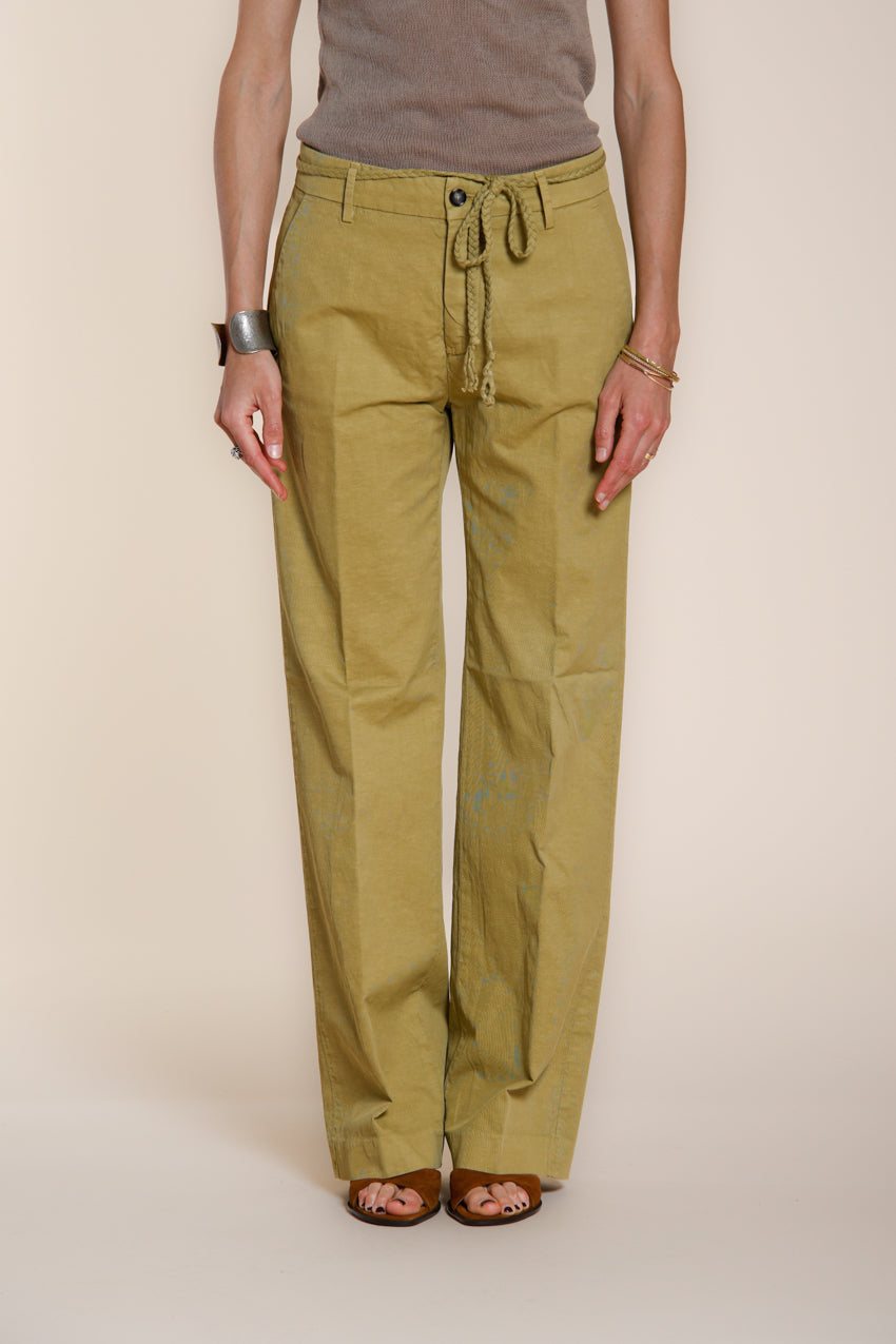 New York Straight women's chino pants in cotton and linen twill straight fit