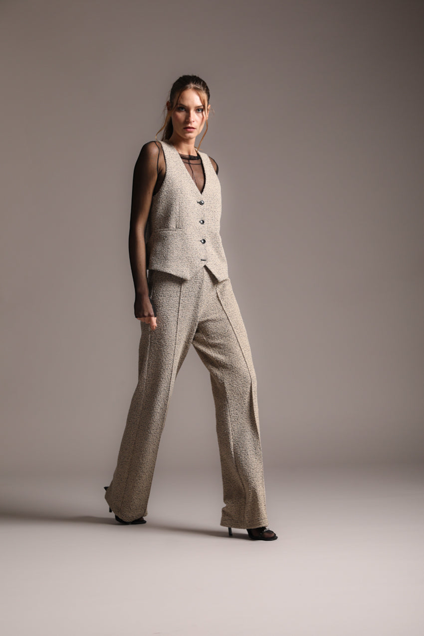 Easy Straight Damen-Chinohose aus Bouclé-Jersey straight fit