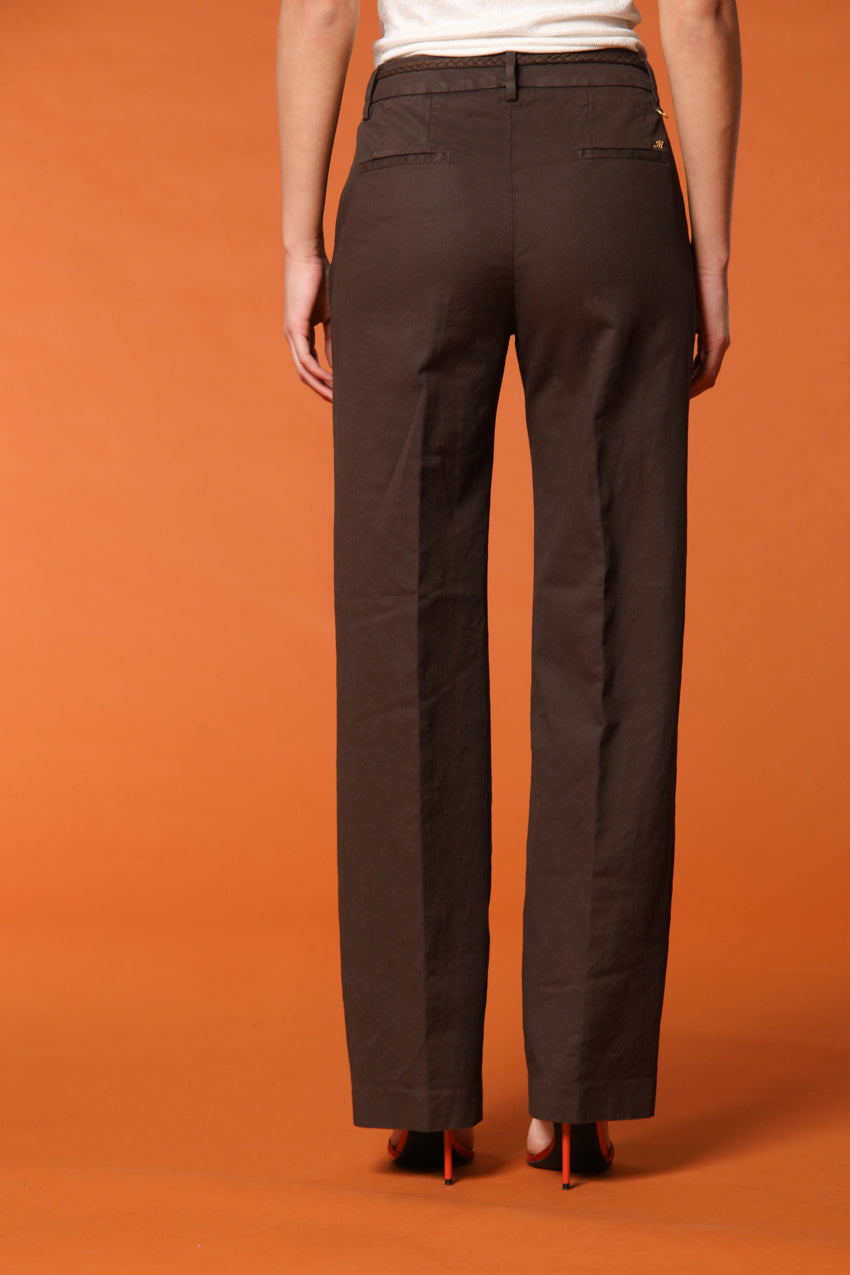 New York Straight women's chino pants in cotton and linen twill straight