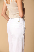 New York Straight pantalon chino femme en Twill de Cotone et Lin straight fit