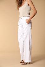 New York Straight pantalon chino femme en Twill de Cotone et Lin straight fit