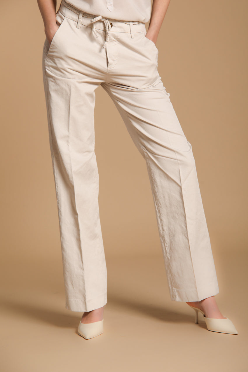 New York Straight women's chino pants in cotton and linen twill straight