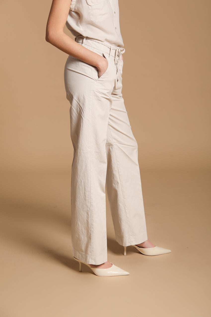 New York Straight women's chino pants in cotton and linen twill straight