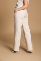 New York Straight women's chino pants in cotton and linen twill straight