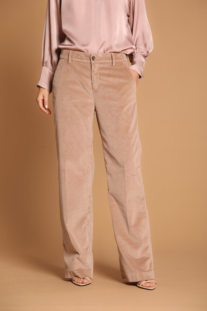 New York Straight Damen Chino-Hose aus Kord-Samt Straight fit