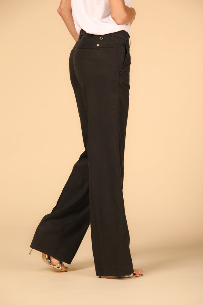 Image 2 of women's chino pants, New York Straight model, in Mason's black