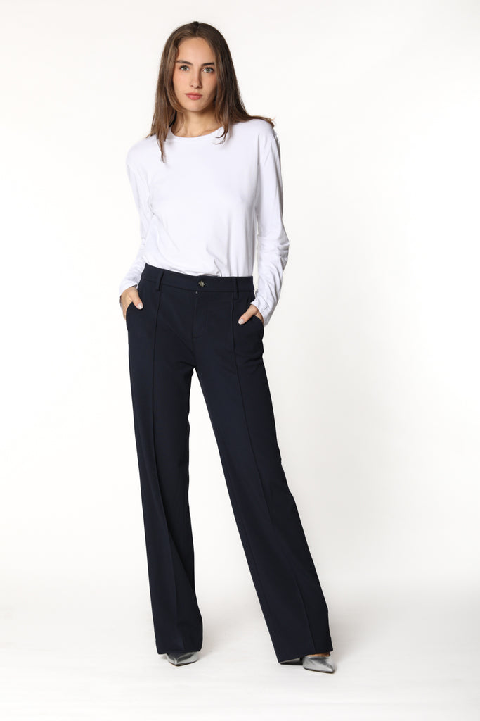 picture 1 of women's New York Straight chino pants in dark blue jersey by Mason's