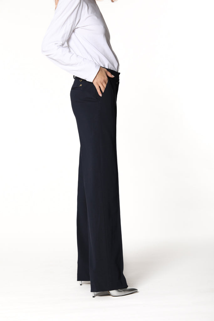 picture 3 of women's New York Straight chino pants in dark blue jersey by Mason's