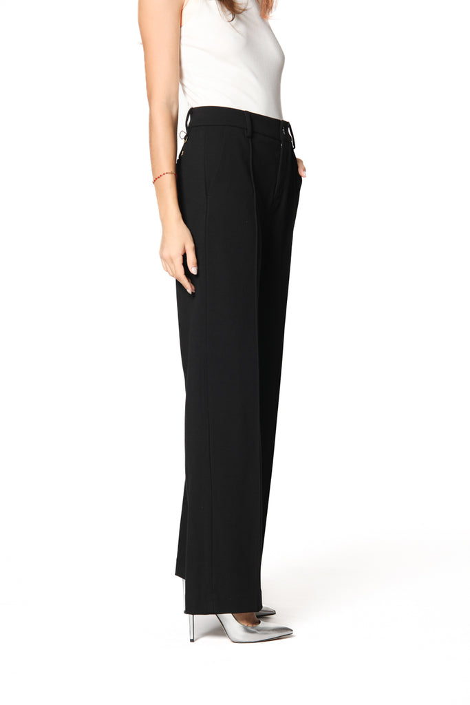 picture 4 of women's New York Straight chino pants in black jersey by Mason's