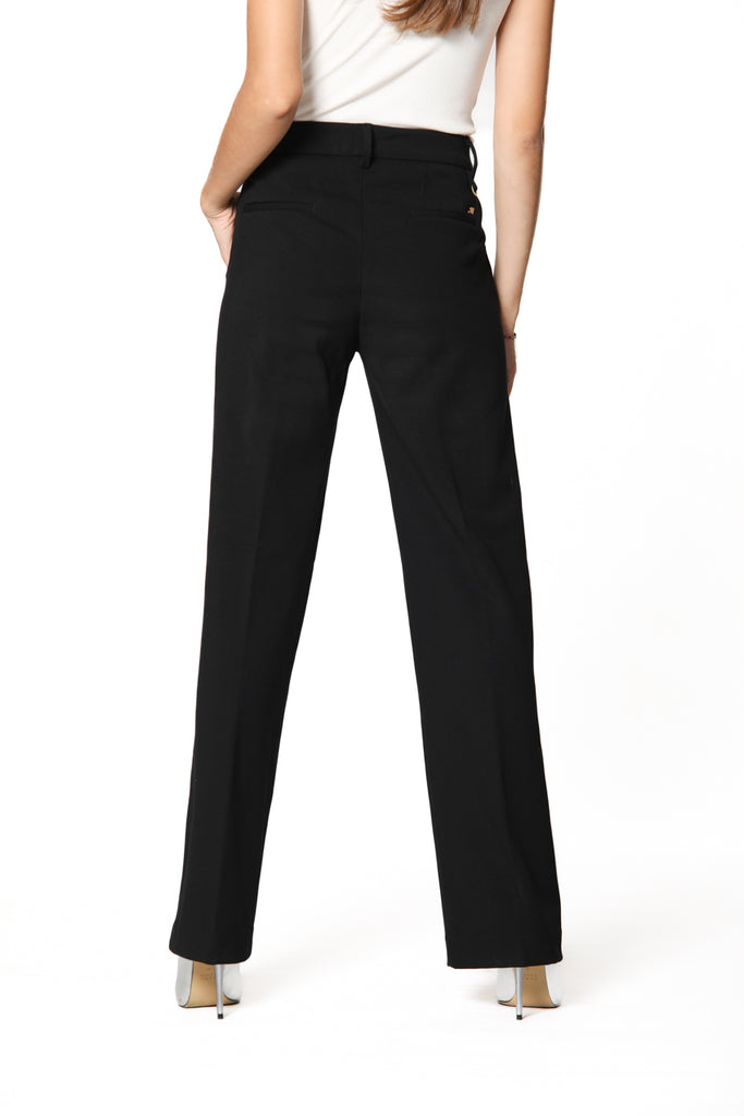 picture 5 of women's New York Straight chino pants in black jersey by Mason's